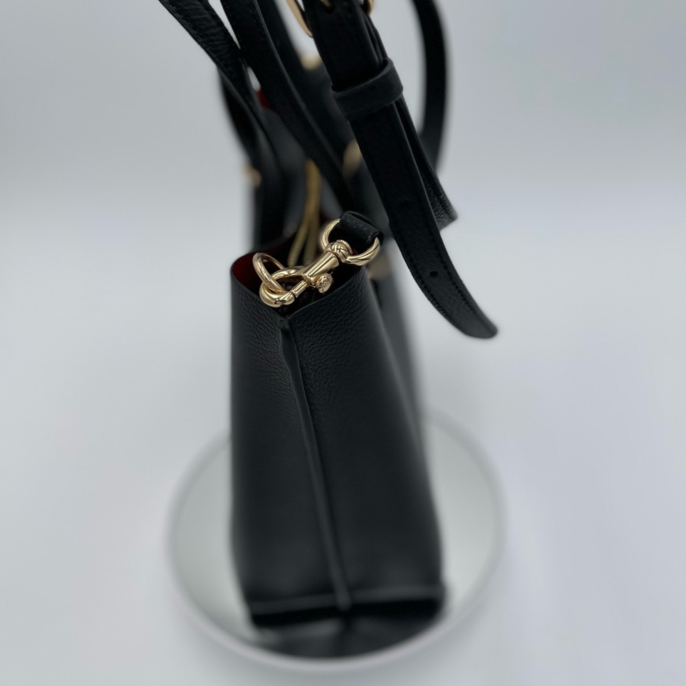 Coach Black and Red Shoulder Bag with Gold Hardware - Picture 12 of 12